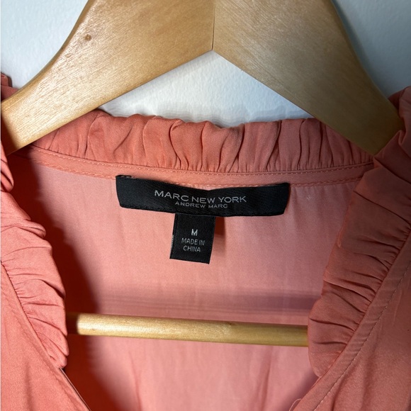 Women’s Marc New York Elegant Women's Wrap Blouse - Rust | Size Medium - Picture 11 of 12